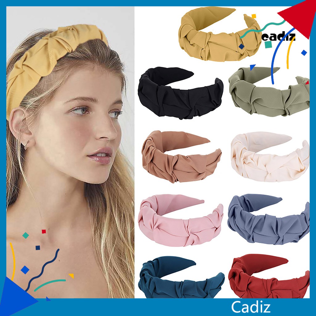 Băng Đô Cài Tóc Màu Trơn Cho Nữ