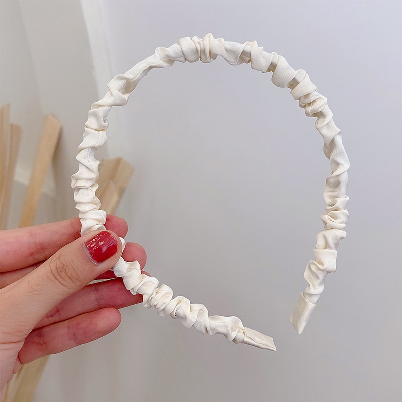 Bờm tóc, cài tóc nhún bèo lụa trơn nhiều màu dễ thương Jelishop