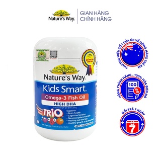 Viên Uống Dầu Cá Nature's Way Omega-3 Fish Oil Trio Giúp Bổ Sung DHA Phát Triển Trí Tuệ Cho Bé 60 Viên