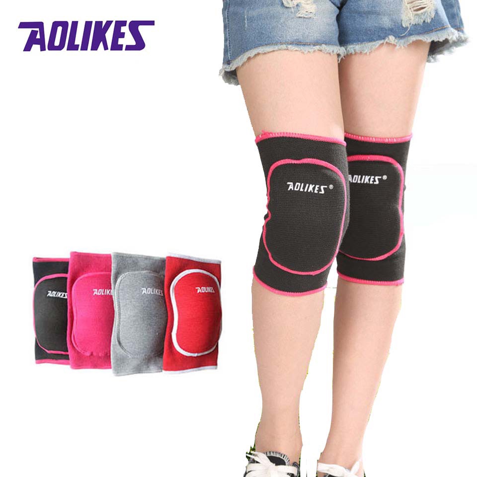 AOLIKES 1 Pair Kids Knee Support Baby Crawling Safety Dance Volleyball Knee Pads Sport Gym Kneepads Children Knee Support