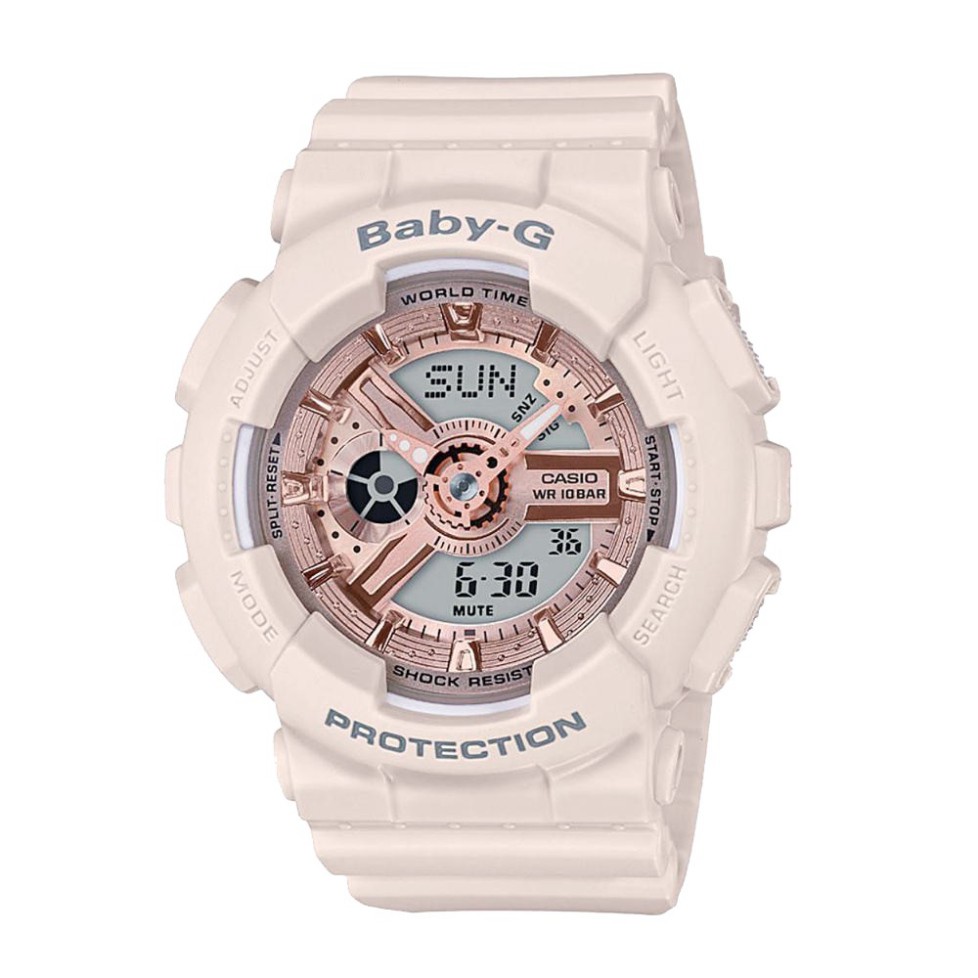 Đồng hồ nữ BABY-G BA-110CP-4A LIGHT BEIGE - BA-110CP-4ADR nhẹ nhàng , sang trọng dành cho