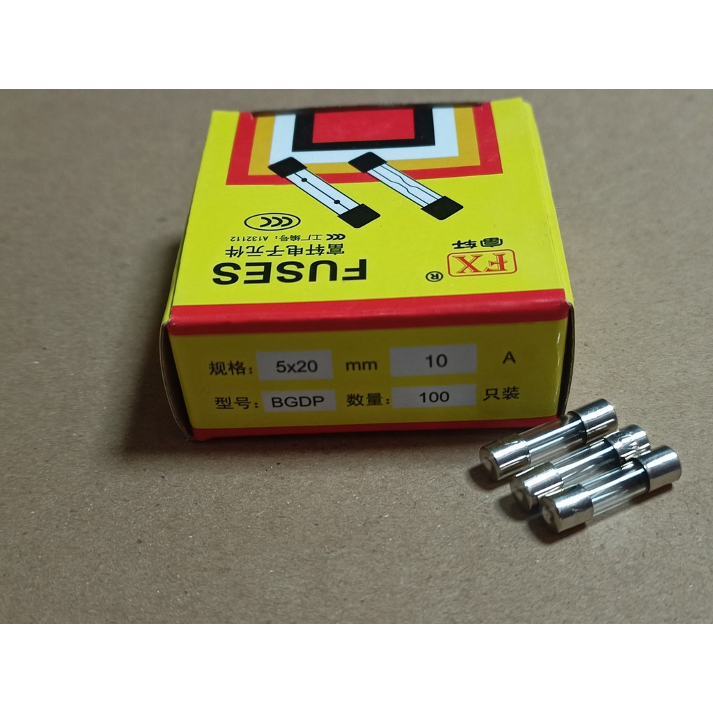 Cầu Chì 10A 250V 5x20mm