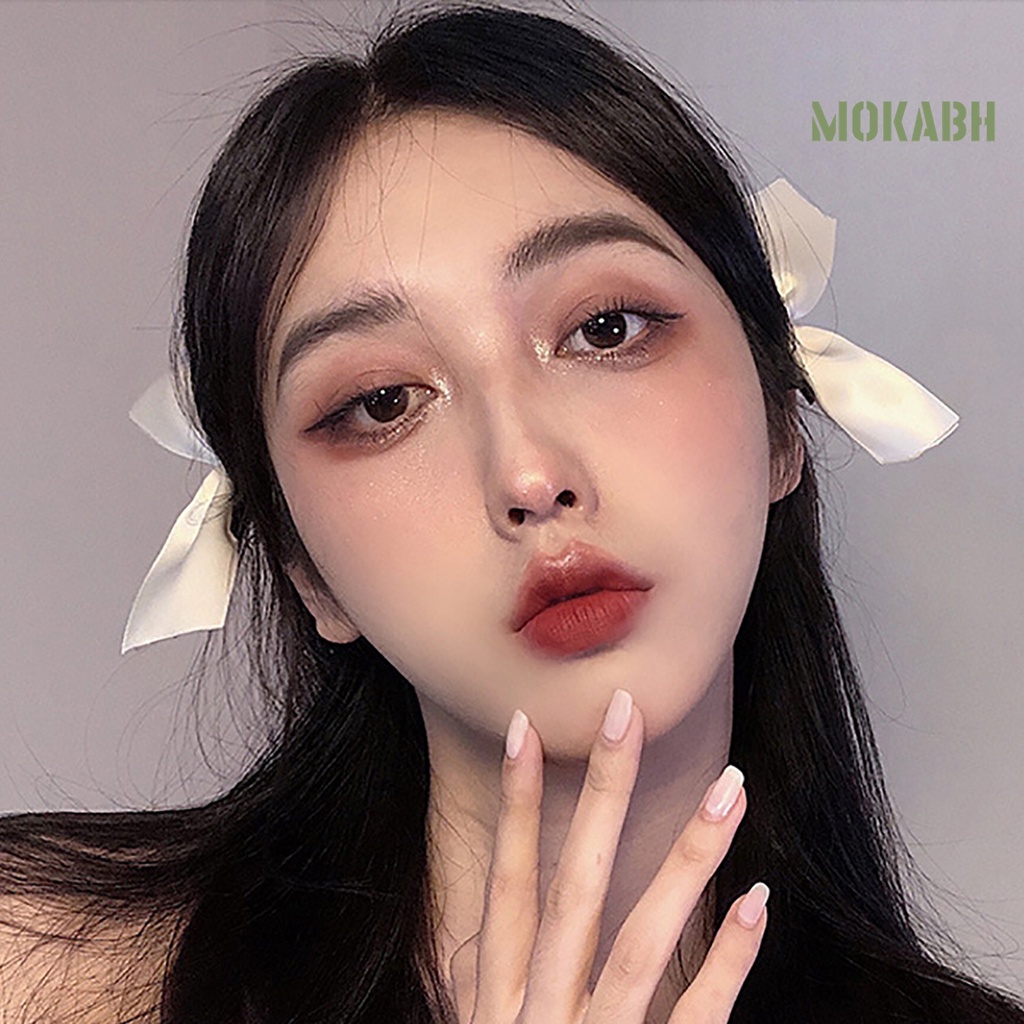 Kẹp Tóc Hình Nơ Co Giãn Màu Trơn Đơn Giản Dành Cho Nữ