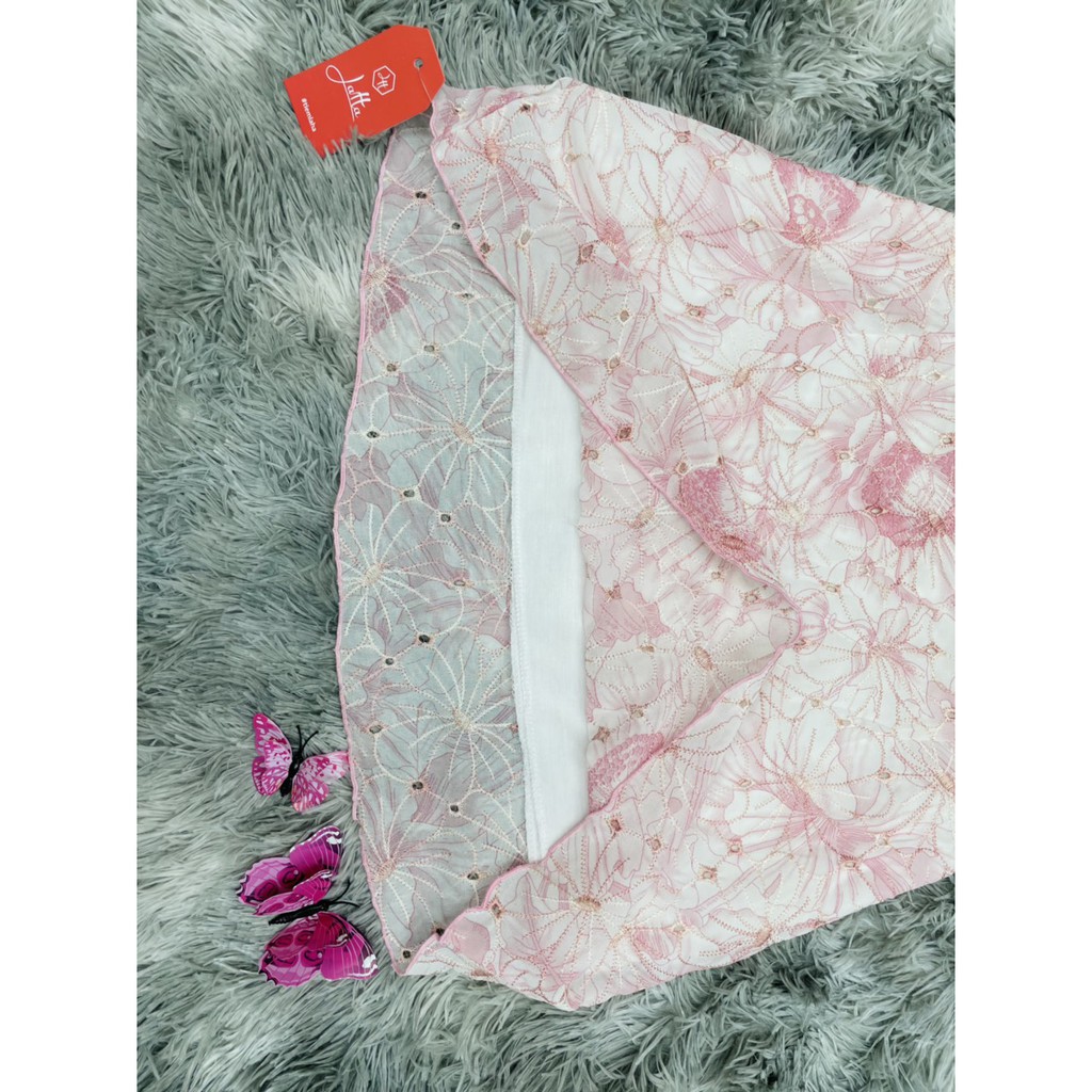 Chân váy ngắn thêu họa tiết hoa xinh xắn -ảnh thật 4 màu