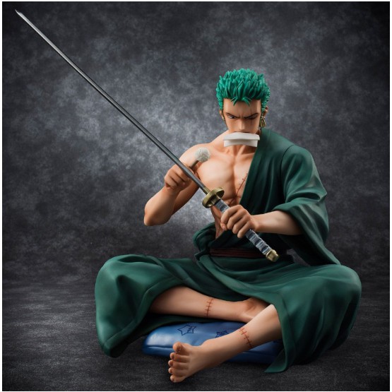 Mô Hình Zoro Ngồi Lau Kiếm - Cao 17cm - Nặng 500G - Mô Hình One Piece