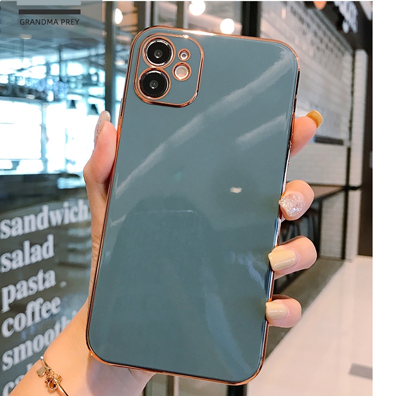 Ốp Điện Thoại Mạ Vàng Sang Trọng Cho iPhone 6 6S 6 Plus 6S Plus 7 Plus 8 Plus X XS Max 11 12 13 14 Pro Max 12 Pro Max SE 2020