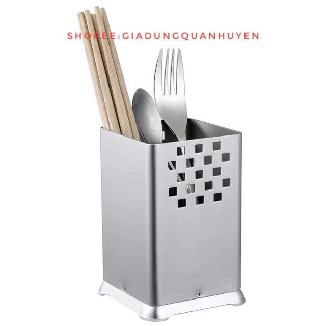 Ống cắm đũa thìa hợp kim nhôm hình chữ nhật