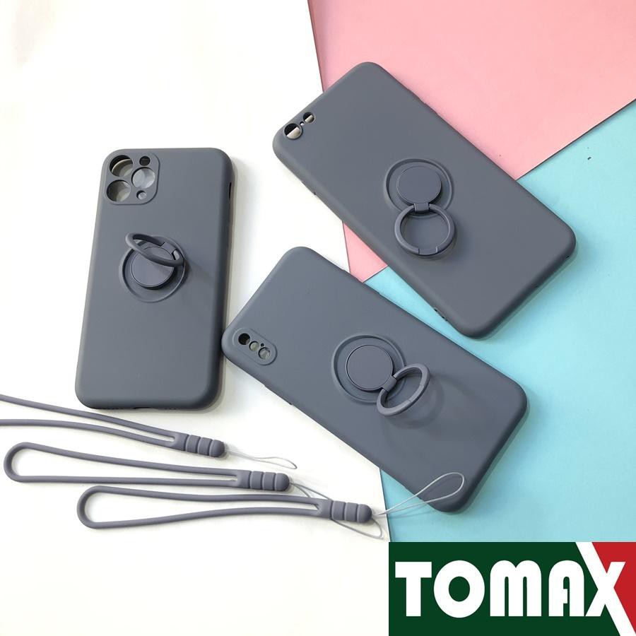 [Ốp Lưng Cao Cấp] Ốp Lưng Iphone Chống Bám Bẩn Nhiều Màu Kèm Gía Đỡ Và Dây Đeo  [Tomax Shop] | BigBuy360 - bigbuy360.vn