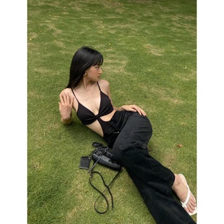 Áo Bodysuit Hai Dây Khoét Eo