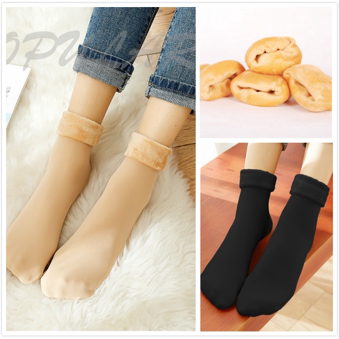 Vớ nữ cao cổ phối bông ấm áp cho ngày đông