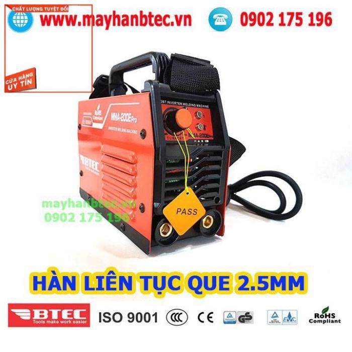 Máy hàn que điện tử mini inverter BTEC mã MMA-200E Pro, Công nghệ IGBT, Thương hiệu Nhật Bản, may han, máy hàn que điện,