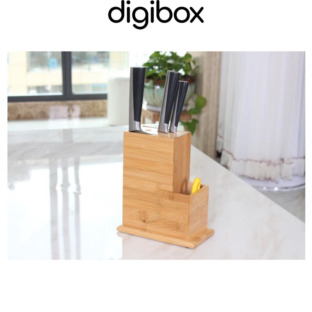Hộp Đựng Dao Kéo Nhà Bếp Bằng Gỗ Tre Tự Nhiên, Tinh Tế Bảo Vệ Môi Trường
