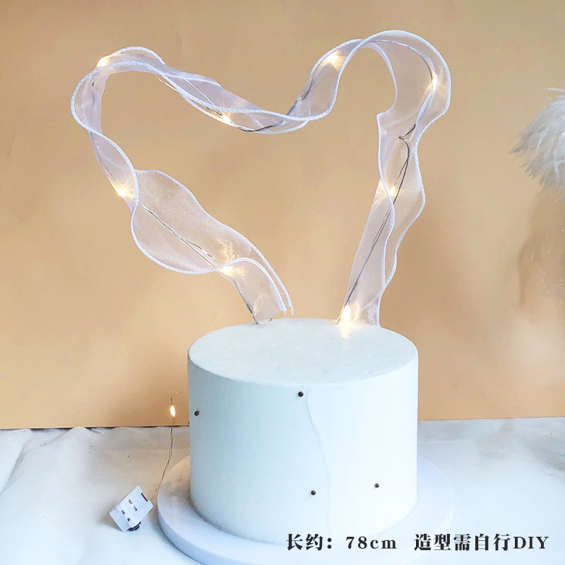 Đèn LED Trang Trí Bánh Kem Hình Trái Tim Xinh Xắn