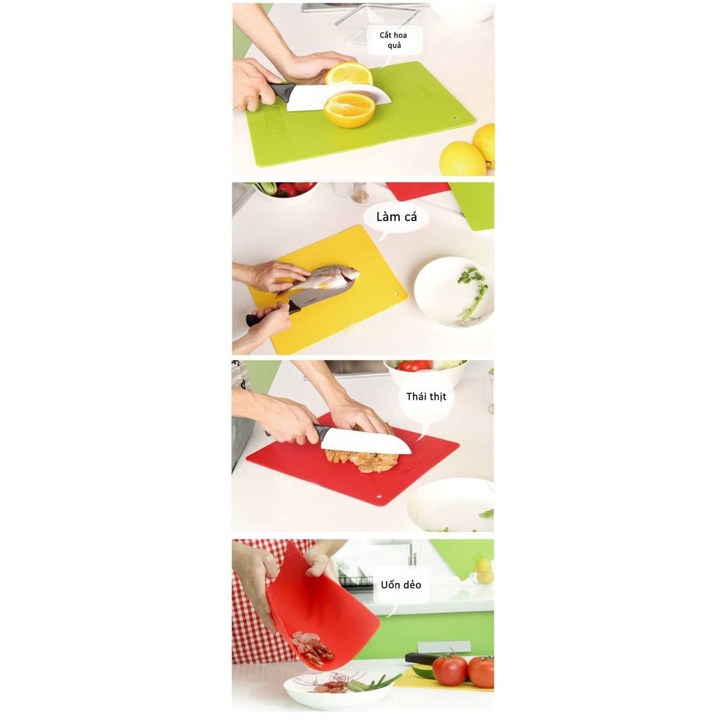 Thớt nhựa dẻo kháng khuẩn cao cấp Nhật Bản, Thớt chống xước, siêu nhẹ, dễ dàng bẻ cong để cho đồ ăn vào nồi khi đun nấu | BigBuy360 - bigbuy360.vn