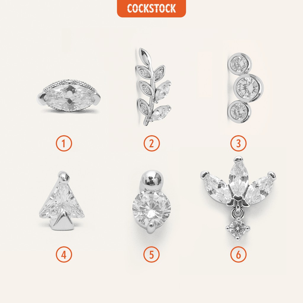 Khuyên tai đá lấp lánh (giá 1 chiếc)