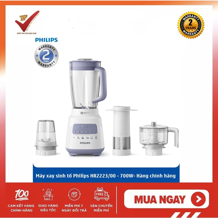 [Mã ELHA22 giảm 5% đơn 300K] Máy xay sinh tố Philips HR2223 - Hàng Chính Hãng bảo hành 2 năm