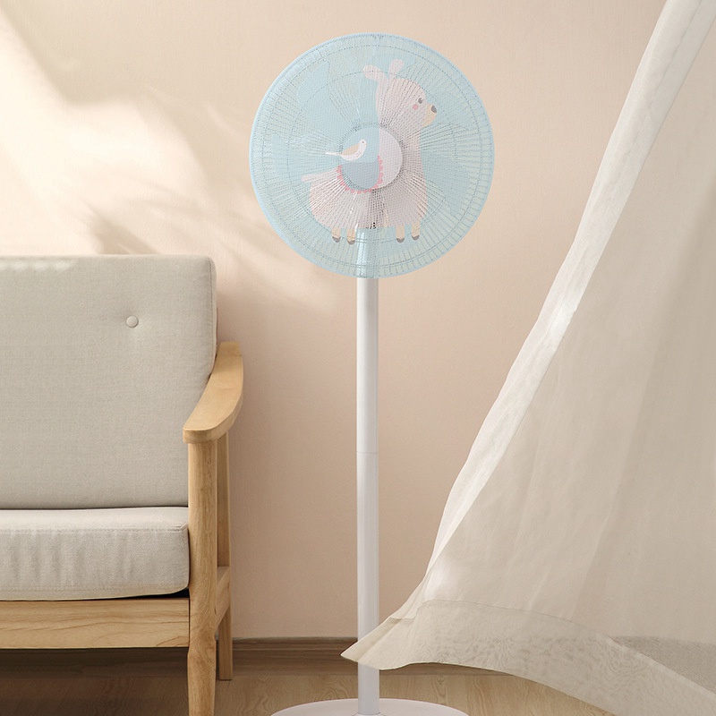 Vỏ Bọc Quạt Chống Bụi In Hình Gấu Hoạt Hình Có Dây Thun Co Giãn