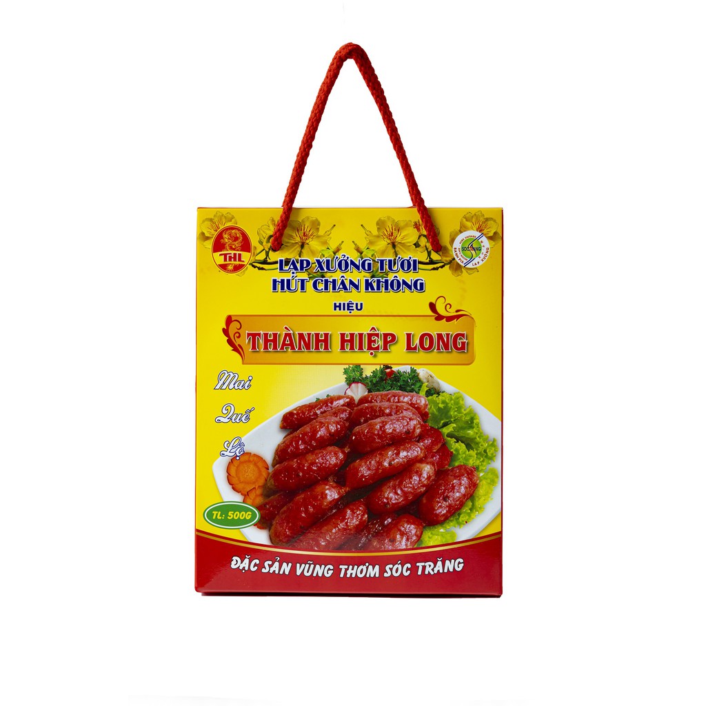 Lạp xưởng Tiêu Sọ - Thành Hiệp Long - Hút chân không Hộp 500gr