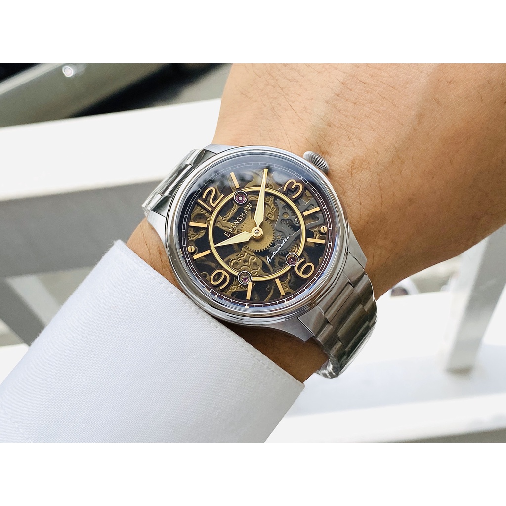 Đồng hồ nam dây thép Thomas Earnshaw Automatic Skeleton ES 8231 33