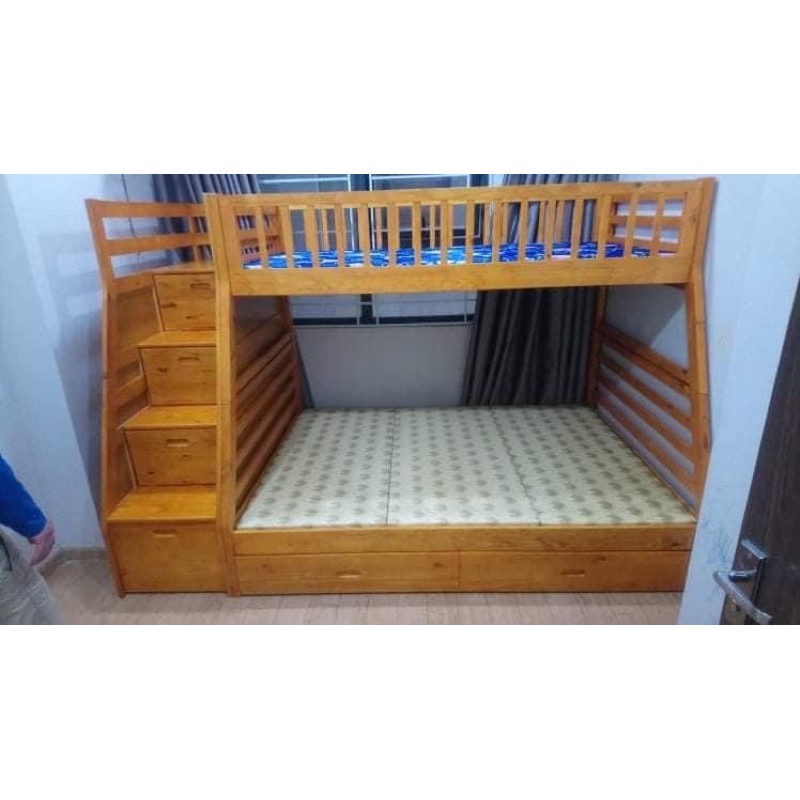 [XẢ HÀNG] Giường 2 Tầng Belle Espirit Gỗ Tự Nhiên Cao Cấp - Vàng Gỗ | BigBuy360 - bigbuy360.vn