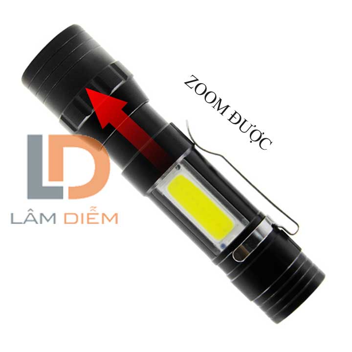 Đèn pin led sạc cầm tay mini 3 chế độ ánh sáng zoom cyx 003-535