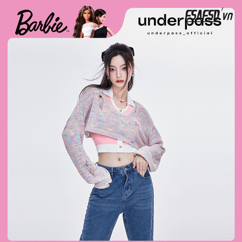 Áo Khoác Len Dệt Kim Hai Mảnh Dáng Ngắn Thời Trang