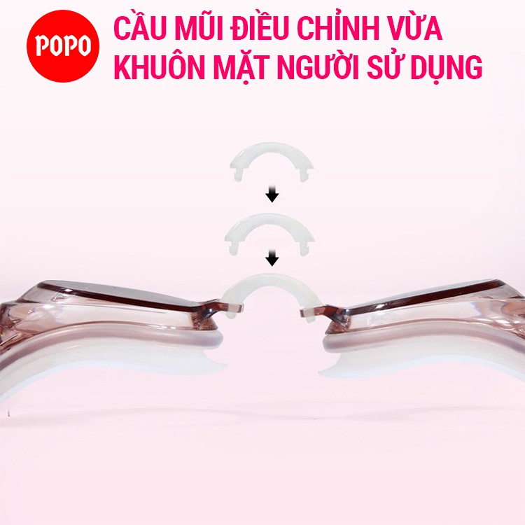 Kính bơi người lớn 6904 POPO chống tia UV hạn chế sương mờ