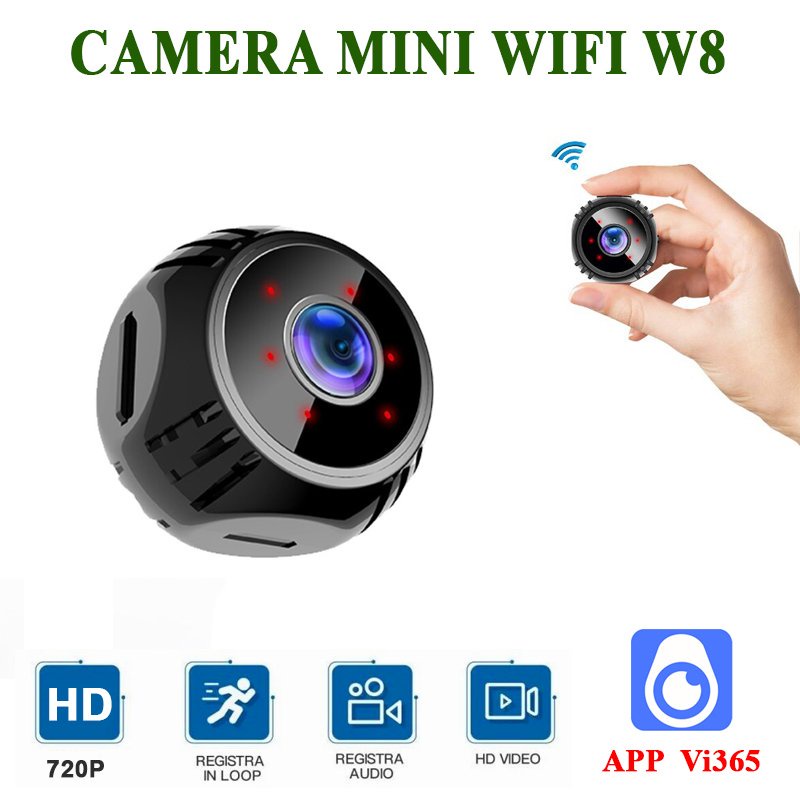 Camera Wifi W8 HD 720P Giám Sát, Hồng Ngoại Quay Ban Đêm, Không Dây - App Vi365