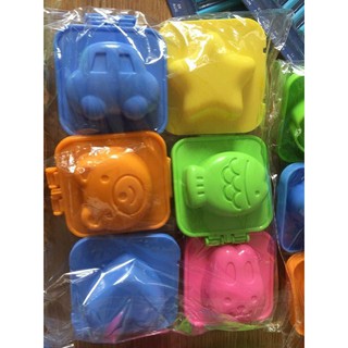 bộ 6 khuôn ép cơm bento- nhật