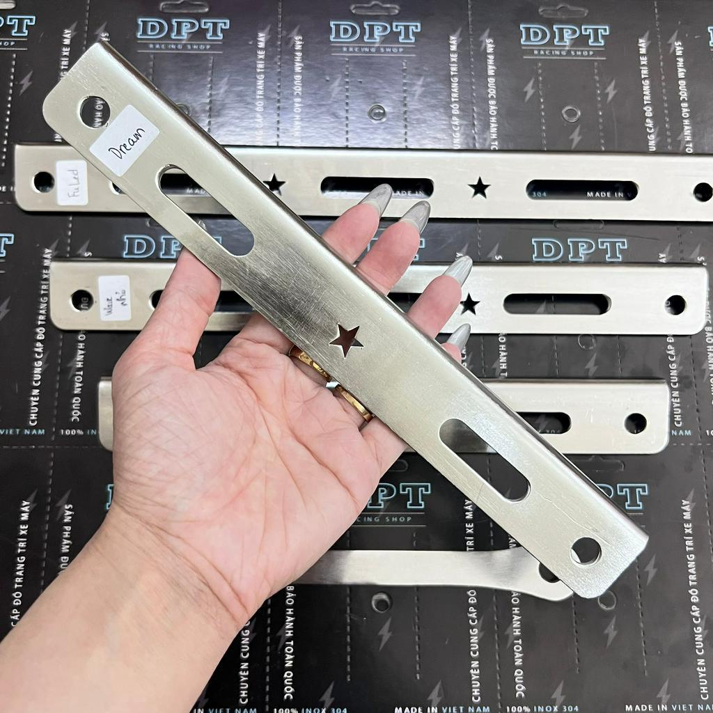 [HÌNH THẬT] Cây pas giữ má đùm Inox 304 gắn cho các dòng xe (Ex2010-Fuled-Wave nhỏ-Sirius-Dream)