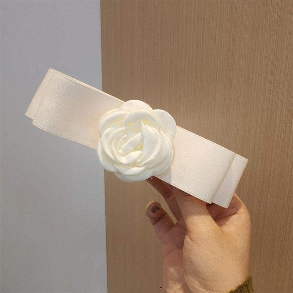 Kẹp Tóc Hình Nơ Họa Tiết Hoa Hồng Phong Cách Hàn Quốc Dễ Thương