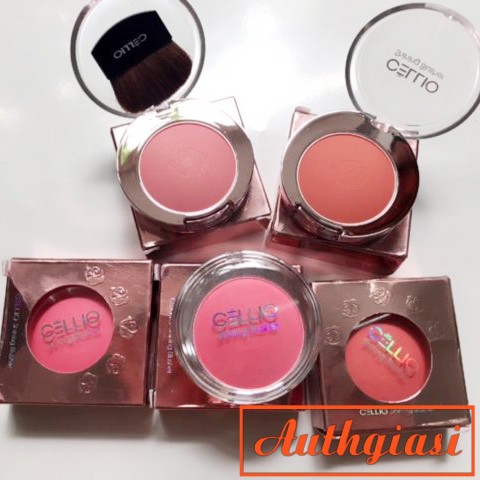 Phấn má Cellio Shining Blusher kèm chổi má | BigBuy360 - bigbuy360.vn
