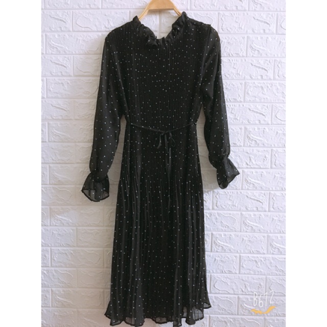 ⚡️FLASH SALE⚡️-VÁY MAXI CHẤM BI KÈM DÂY BUỘC EO HÀNG QUẢNG CHÂU L1 | BigBuy360 - bigbuy360.vn