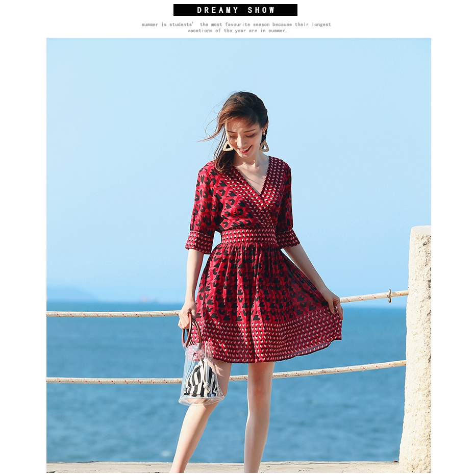 Đầm Tay Lửng Lưng Cao Hở Lưng Quyến Rũ Cho Nữ 2019 | BigBuy360 - bigbuy360.vn