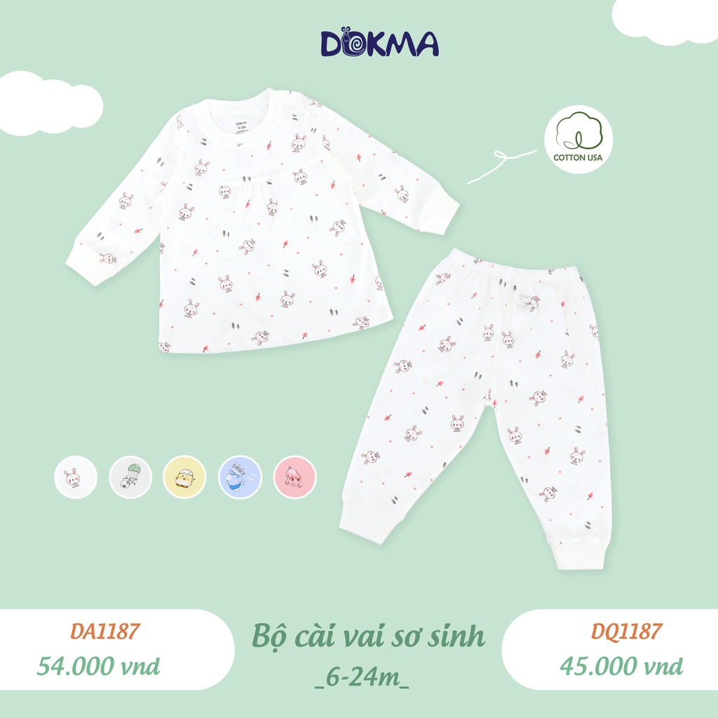 6-24M Bộ cài vai dài tay Dokma DB815