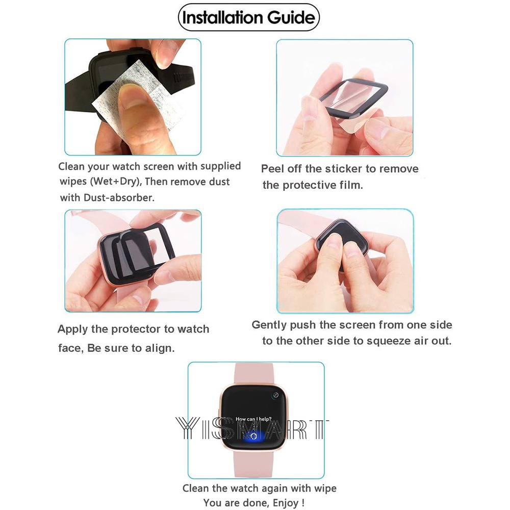 Miếng Dán Màn Hình Cong 3D HD Bằng TPU Mềm Trong Suốt Bảo Vệ Toàn Diện Cho Đồng Hồ Huawei Watch Fit / Fit Mini