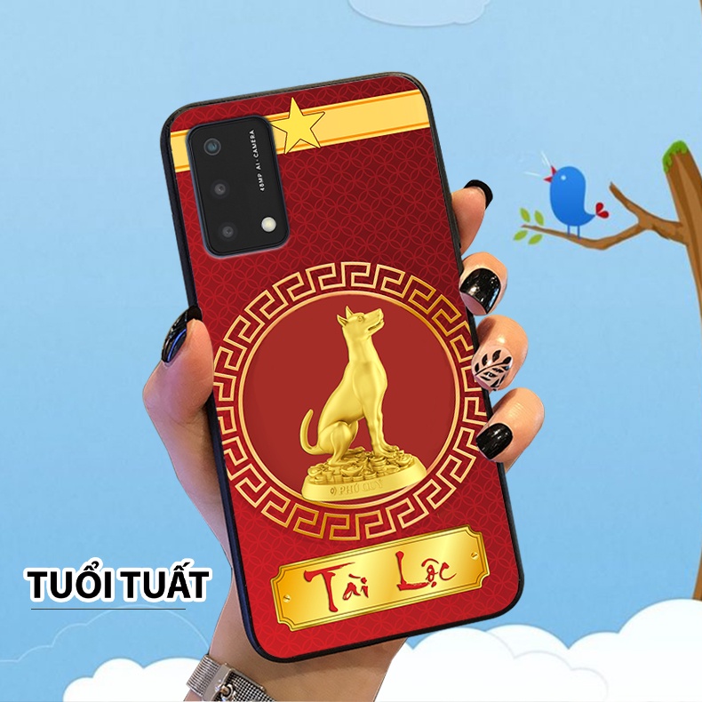 Ốp Kính Tài Lộc in hình 12 con giáp dành cho điện thoại OPPO A74