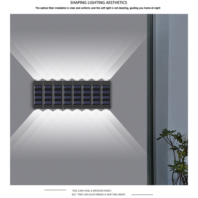 Đèn LED Gắn Tường Sử Dụng Năng Lượng Mặt Trời Chống Thấm Nước Dùng Trang Trí Ngoài Trời
