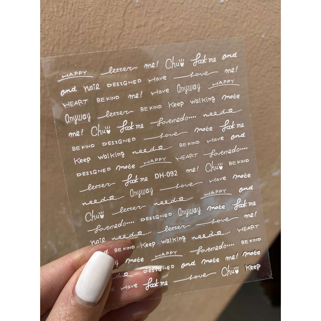 Sticker & Decal hình chữ dán móng mẫu mới