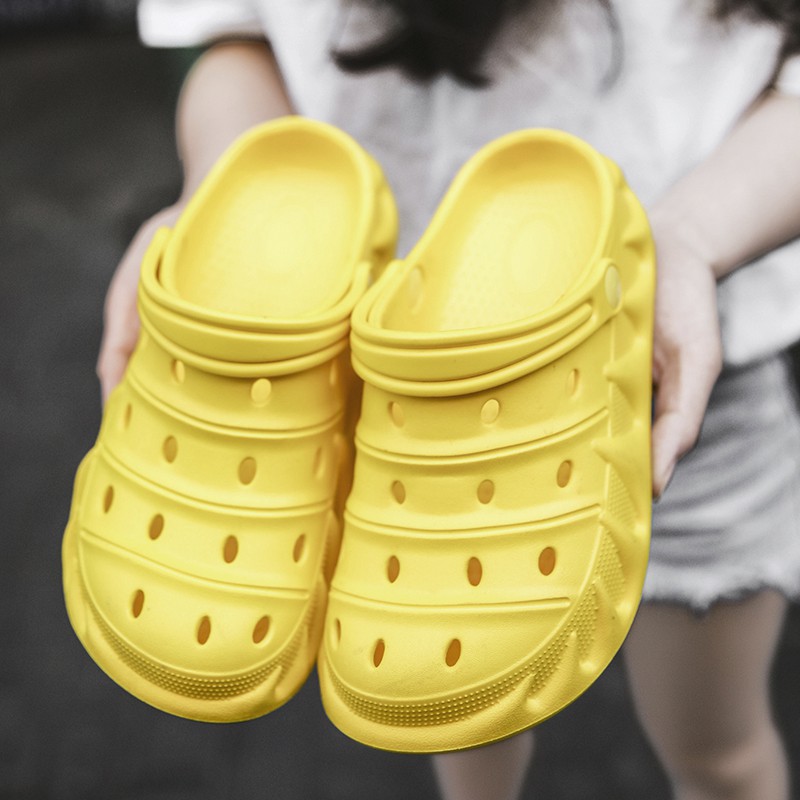 Giày Sandal Nhựa Đế Bằng Chống Trượt Chống Thấm Nước Thời Trang Mùa Hè 2020