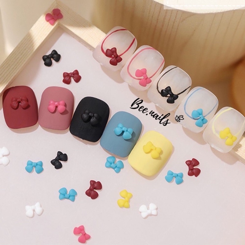 Set 20 Charm Gấu, Nơ Mini