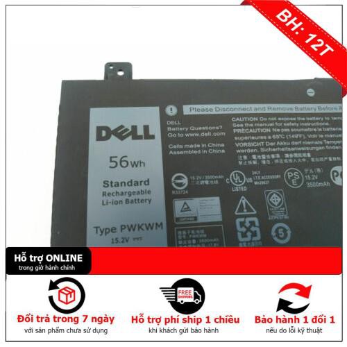Pin battery laptop Dell Inspiron 14-7466 7467 7000 PWKWM 15.2V 56Wh