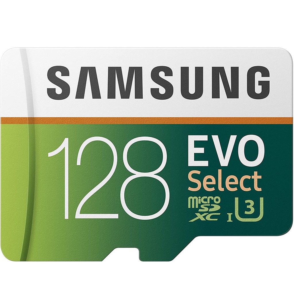 Thẻ nhớ MicroSDXC Samsung EVO Select 128GB U3 4K 100MB/s kèm Adapter (Xanh) - Không Box