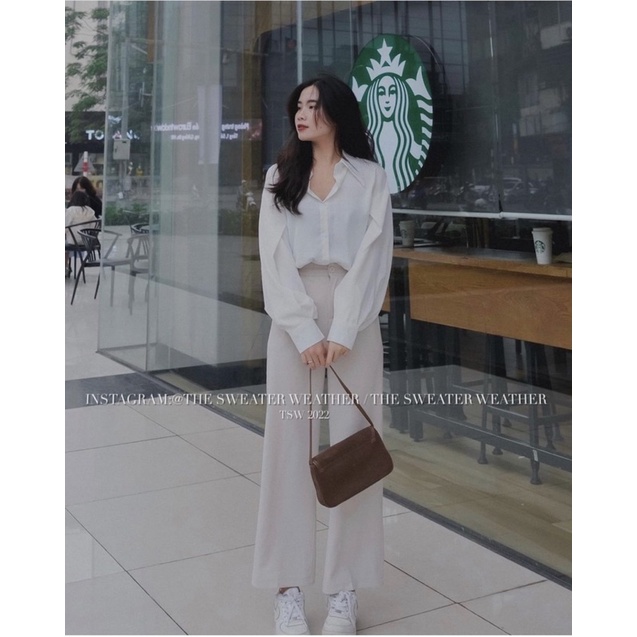 [Hàng Quảng Châu] SƠ MI NỮ ĐAI TAY VOAN TRƯỢT CÁCH ĐIỆU TAY FORM RỘNG HÀNG QUẢNG CHÂU LOẠI 1
