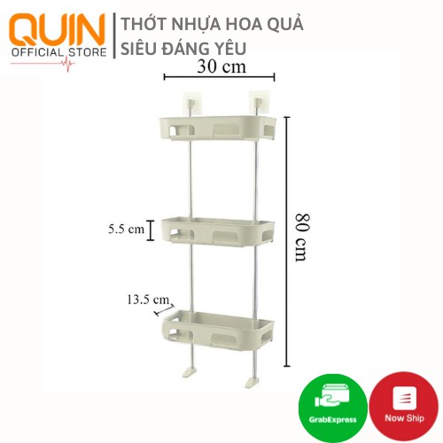 Kệ Để Đồ Toilet 3 Tầng, Kệ Sau Toilet, Nhà Tắm 3 Ngăn Gắn Tường - Tiện Dụng