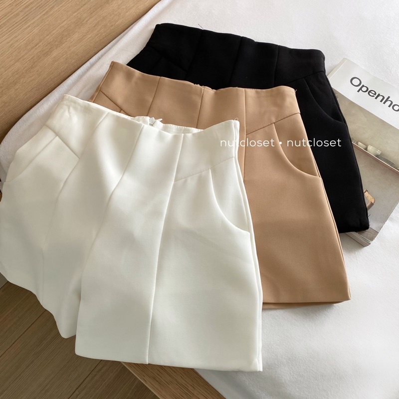 Quần short cạp cao khoá sau (9960) _ Q0149 | BigBuy360 - bigbuy360.vn