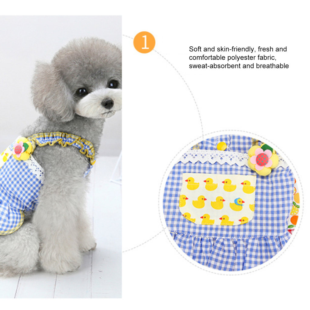 Váy kẻ sọc caro đáng yêu cho thú cưng