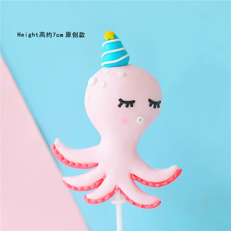 Mô hình động vật biển trang trí bánh kem