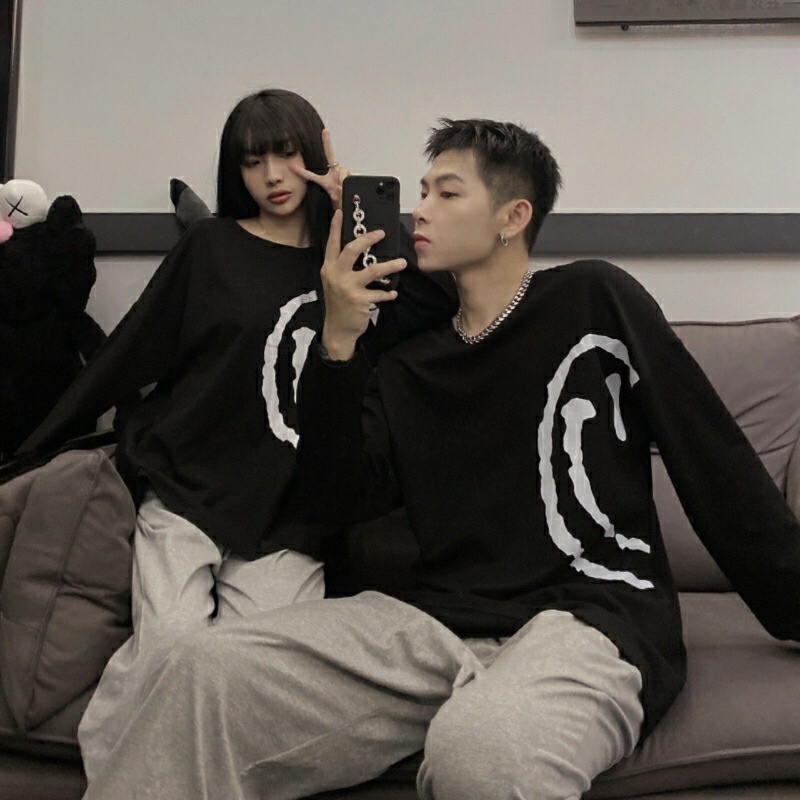 Áo 5D nỉ cotton mặt cười cạnh TT12