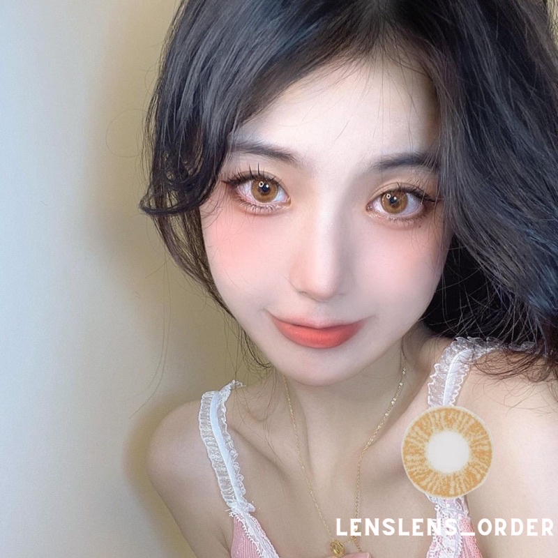 Kính Áp Tròng Lens Mắt Nâu Tây Sáng Đủ Độ Cận [Vui Lòng Đặt 2 Chiếc]m